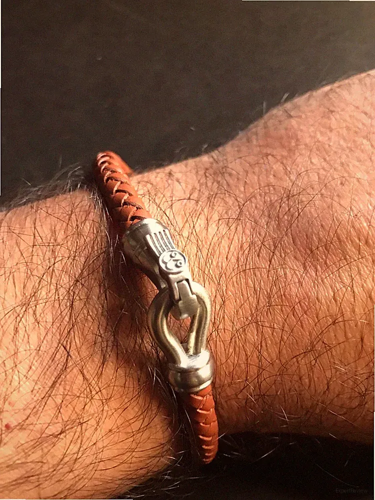 Brown Leather Bracelet in Stainless Steel, Created for Macy's