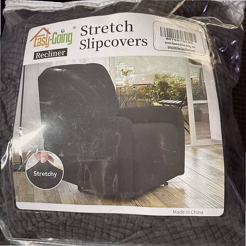 Easy-Going Stretch Slipcover Recliner Cover Dark Gray