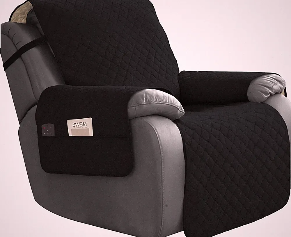Easy-Going Waterproof Oversized Recliner Chair Sofa Cover with Pocket, 1-Piece R