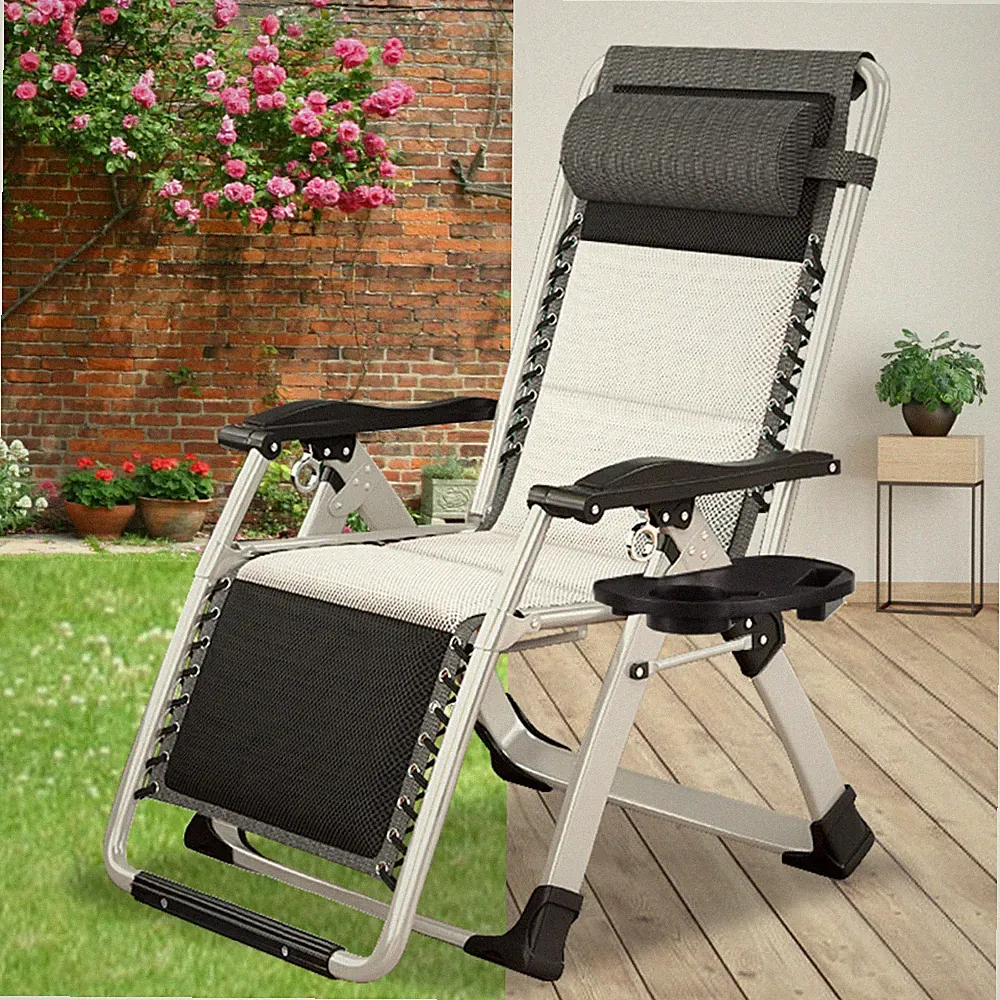 MOPHOTO Padded Zero Gravity Chair Foldable Lounge Chair Patio Camping Reclining