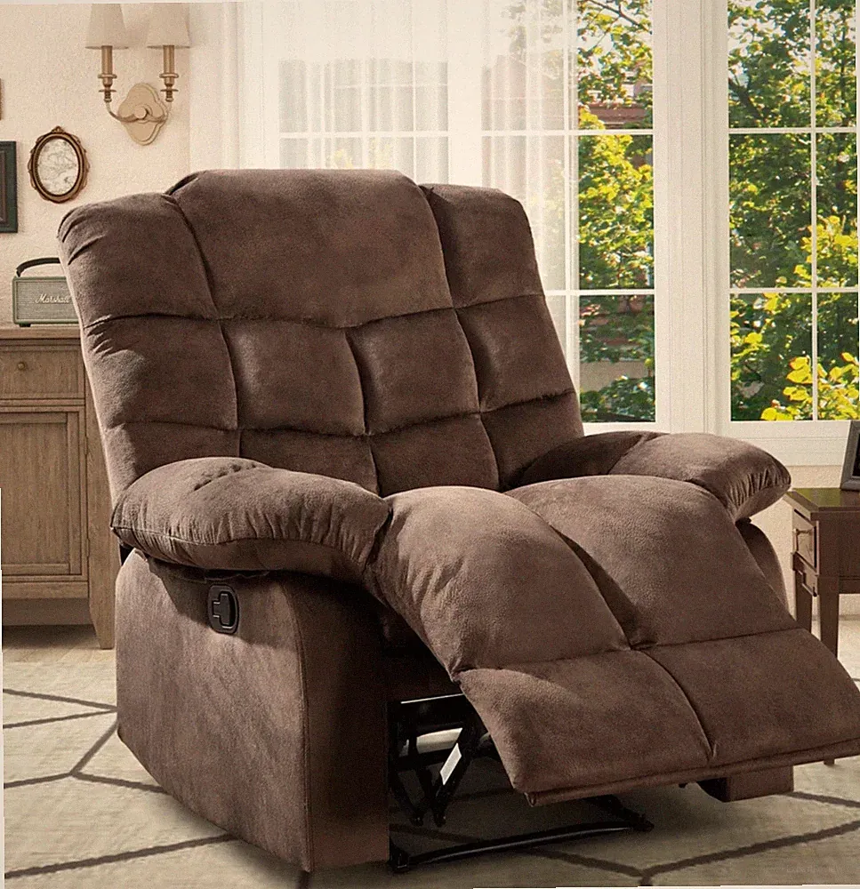 NEW 38.58 Wide Cozy and Upholstered Manual Recliner Chair with Heat/ Vibration