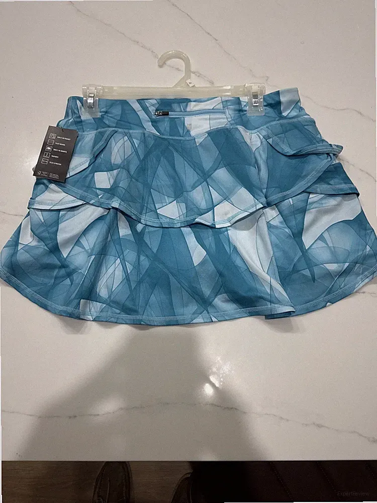 WOMEN'S PRINTED FLOUNCY SKORT, CREATED FOR MACY'S IN BUTTERFLY BLUE Medium